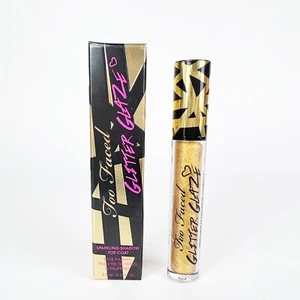 Too Faced Glitter Glaze GOLDIE ROCKS Sparkling Shadow Top Coat Lip Full Size NIB - Picture 1 of 7