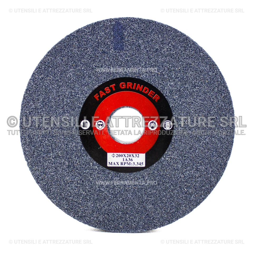 R&G DISCO RUOTA per MOLA DA BANCO al CORINDONE GRIGIO METALLI ACCIAIO SGROSSATUR - Immagine 1 di 1