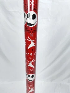 Nightmare Before Christmas 70 sq ft Red Gift Wrap Wrapping Paper 1 Roll Jack - Picture 1 of 4