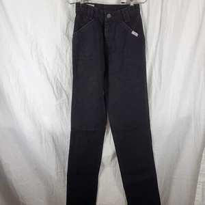 Vintage Bar None Thoroughbred Jeans Women 0 Black High Waist 22" X 36" Inseam - Picture 1 of 6