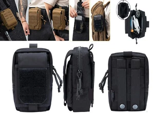 Universal Belt Army Tactical Molle Pouch For iPhone Samsung Google Oppo Honor Mi - Picture 1 of 34