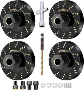 Espaciadores de pesas de rueda de latón bujes hexagonales de rueda extendidos desplazados para actualizaciones TRX4M - Imagen 1 de 1
