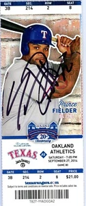 PRINCE FIELDER AUTOGRAPHED FULL TICKET SEPTEMBER 27 2014 20TH ANNIVERSARY GTP - Picture 1 of 2