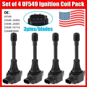 Set of 4 Ignition Coil Pack For Nissan Altima Cube Rogue Infiniti FX50 UF549 - Foto 1 di 12
