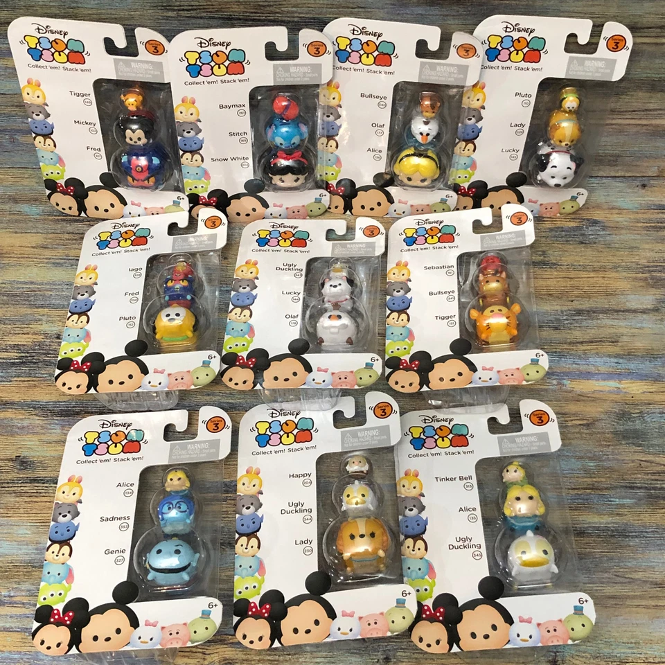Disney Tsum Tsum Limited Edition Collect Them Series 3 Toys Stackable 3Pk Pick - Image 1 of 1