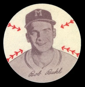 1954 Preferred Products (Douglas Felts) Bob Buhl Milwaukee Braves ~ NM-MT RARE - Picture 1 of 2