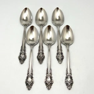 International Silver Stainless Frontenac Teaspoon Lyon Flatware 6-1/8 6Pcs - Picture 1 of 8