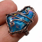 Slice Rough Drusy Ethnic Wire Wrapped Handcrafted Copper Jewelry Ring 6" SR 290