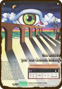 1973 SANSUI QS VARIO & JACQUI MORGAN Art Vntg-Look DECORATIVE REPLICA METAL SIGN - Picture 1 of 1