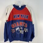 VTG Garan White Blue Red Cotton NFL New York Giants Crewneck Sweatshirt Mens L