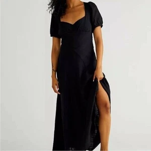 MAXI VESTIDO FREE PEOPLE NEGRO CATCH THE LIGHT TALLA PEQUEÑA - Imagen 1 de 12