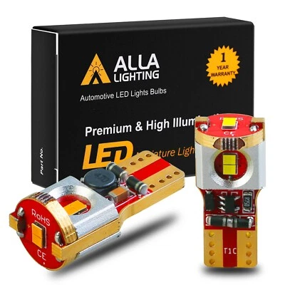 Bombilla LED para mapa interior Allá Brightest Yellow 194|Luz para panel de instrumentos calibre, 2 piezas Foto 1 de 4