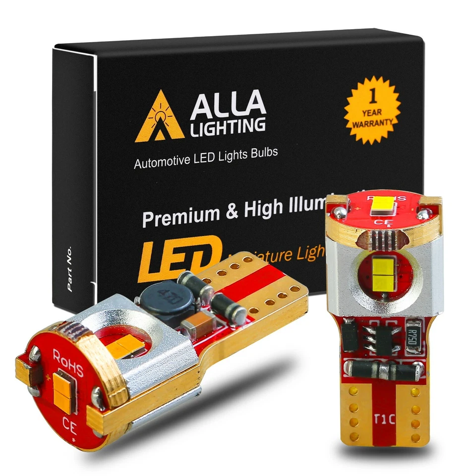 Alla Brightest Yellow 194 LED Interior Map Light Bulb|Gauge Dash Panel Light,2PC - Image 1 of 4