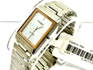 Citizen EG6016-58A Watch Eco Drive Stiletto Square Case Two Tone 25mm FOR PARTS - Picture 1 of 13