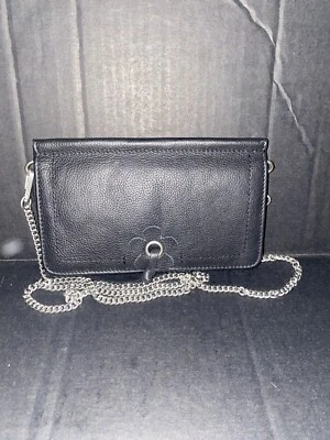 Bolso de cuero de cordero suave negro con flores inspirado vintage LUCKY BRAND Foto 1 de 4