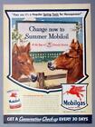 10X14 Original 1943 Mobil Ad Change Now To Summer Mobiloil Sprin Tonic For Hp