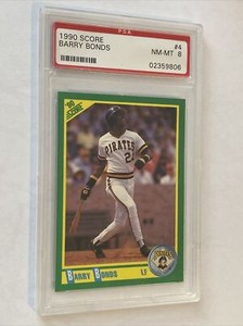 1990 Score Barry Bonds #4  PSA Graded NM-MT 8 Pittsburg Pirates