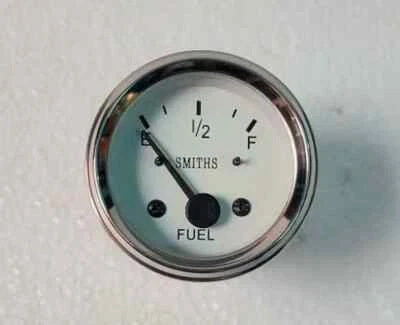 SMITHS FUEL GAUGE WHITE CHROME REPLICA white - Image 1 of 3