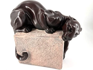 RARE Austin Production Sculpture Panther 1996 Alexsander DANEL Signed polychrome - Picture 1 of 24