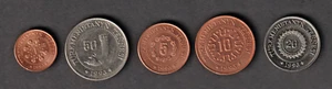 Turkmenistán 1993 juego de 5 monedas estado sin circular - Imagen 1 de 2