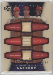 2005 Upper Deck Trilogy Generations of Lumber /85 Adam Dunn Ryan Howard Frank