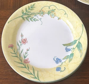 SUN GARDEN Set 6 piatti insalata 7,25" Corelle USA giallo estate fiori selvatici - Foto 1 di 7