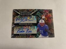 2023 Leaf Exotic Multi-Sport Rookies Brenden Rice / Rashee Rice Snake Auto 1/1