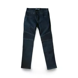 VTG Panno D'or Moto Jeans Men's Size 28 (27x27) Slim Fit Dark Wash Made in USA - Picture 1 of 9