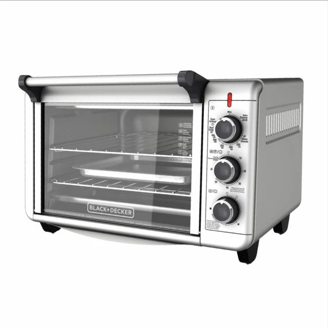 BLACK+DECKER TO3000G 6-Slice 1500W Convection Toaster Oven - Silver - Image 1 of 1