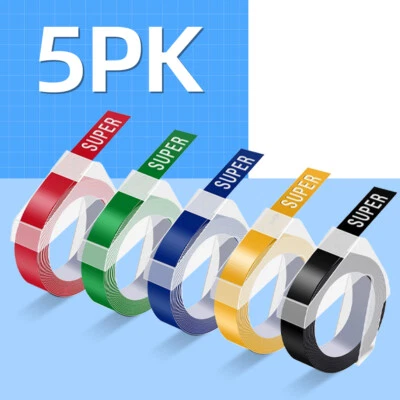 3D Plastic Embossing Label Tape Refill 9mm for DYMO 12965 1610 Motex Label Maker - Image 1 of 4