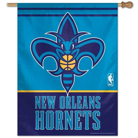 New Orleans Hornets Vertical Outdoor House Flag Outdoors Cover