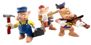 Figuras de colección de Bullyland pintadas a mano de plástico PVC de tres cerditos de Disney - Imagen 1 de 17