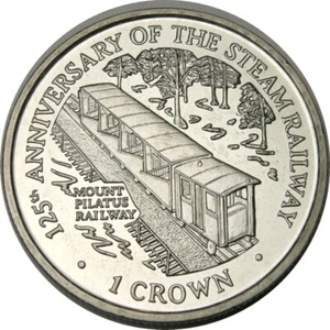 elf IOM 1 Crown 1998 The Mount Pilatus Railway Train - Picture 1 of 2