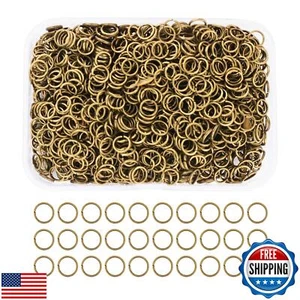 Mandala Crafts Assorted Open Antique Brass Jump Rings Jewelry Findings for Je - Picture 1 of 5