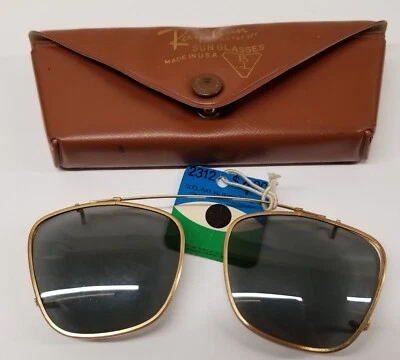 Gafas de sol vintage Polaroid medianas con clip marcadas estuche Ray Ban etiqueta nueva. Foto 1 de 4