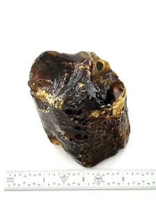 Muestra cruda de ámbar rojo indonesio natural - 92,0 g (3,25 oz) - Imagen 1 de 2