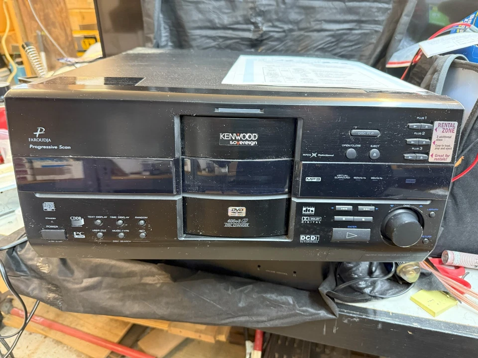 Cambiador de discos DVD/VCD/CD Kenwood Sovereign DV-5050M 400+3 se enciende como se lee Foto 1 de 4