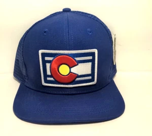 Colorado Limited Trucker Hat Mens Blue One Size Flat Brim Embroidered Logo - Picture 1 of 5