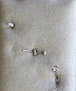 Two new 925 sterling silver Piercing Pagoda L-bend nose studs, 22 gauge - Picture 1 of 1