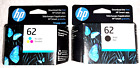 HP 62 Tri-Color And  Black Original Ink cartridge  OEM C2P04AN NEW IN BOX