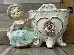 Vintage Girl Sweetheart Ceramic Planter - Picture 1 of 6