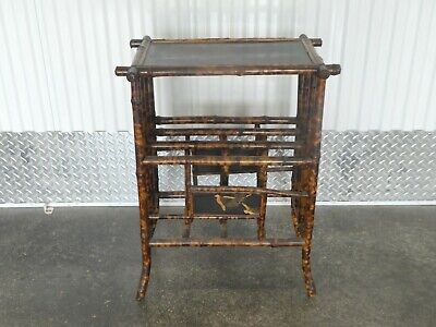 Victorian Tortoise Shell Japanned Bamboo Magazine Stand # 2 • 650£