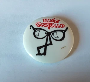 Elvis Costello Vintage 1980s Badge Button Pin, Pinback - 1" - Bild 1 von 2