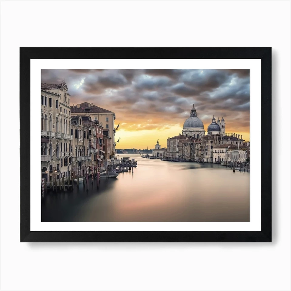 Venice Sunrise Art Print Framed Wall Art Poster Canvas Print Picture - Image 1 of 1