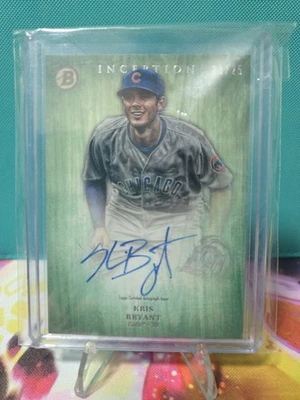 2014 Bowman Inception Prospects Kris Bryant Green Auto #23/25 CUBS - Image 1 of 4