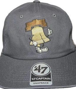 New Mens '47 Brand Cartoon Icon Bell MLB Philadelphia Phillies Hat Snapback Blue - Picture 1 of 8