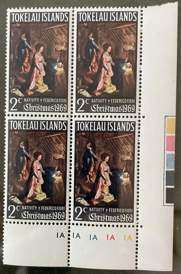 1969 Tokelau Islands Christmas - The Nativity (Federico Fiori ) block 4 - MNH - Image 1 of 2
