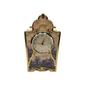 Thomas Kinkade Quartz Porcelain Clock by The Bradford Exchange - WORKING - Picture 1 of 24