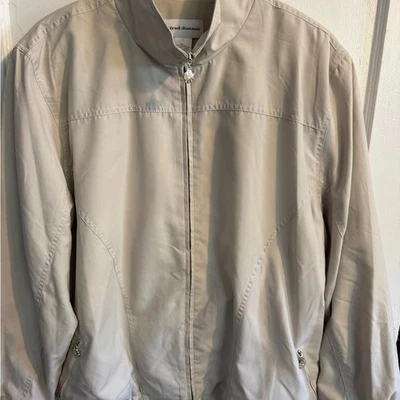 Chaqueta Alfred Dunner Beige Ligera Cremallera Completa Forrada Talla L Foto 1 de 4