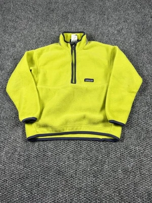 Patagonia Synchilla Pullover Sweater Kids Medium Yellow Fleece Half Zip Outdoors - Image 1 of 4